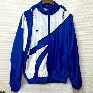 Puma Men's Jacket in Blue and White
